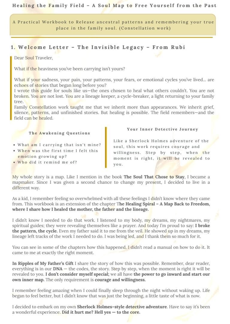 Welcome Letter - The Invisible Legacy